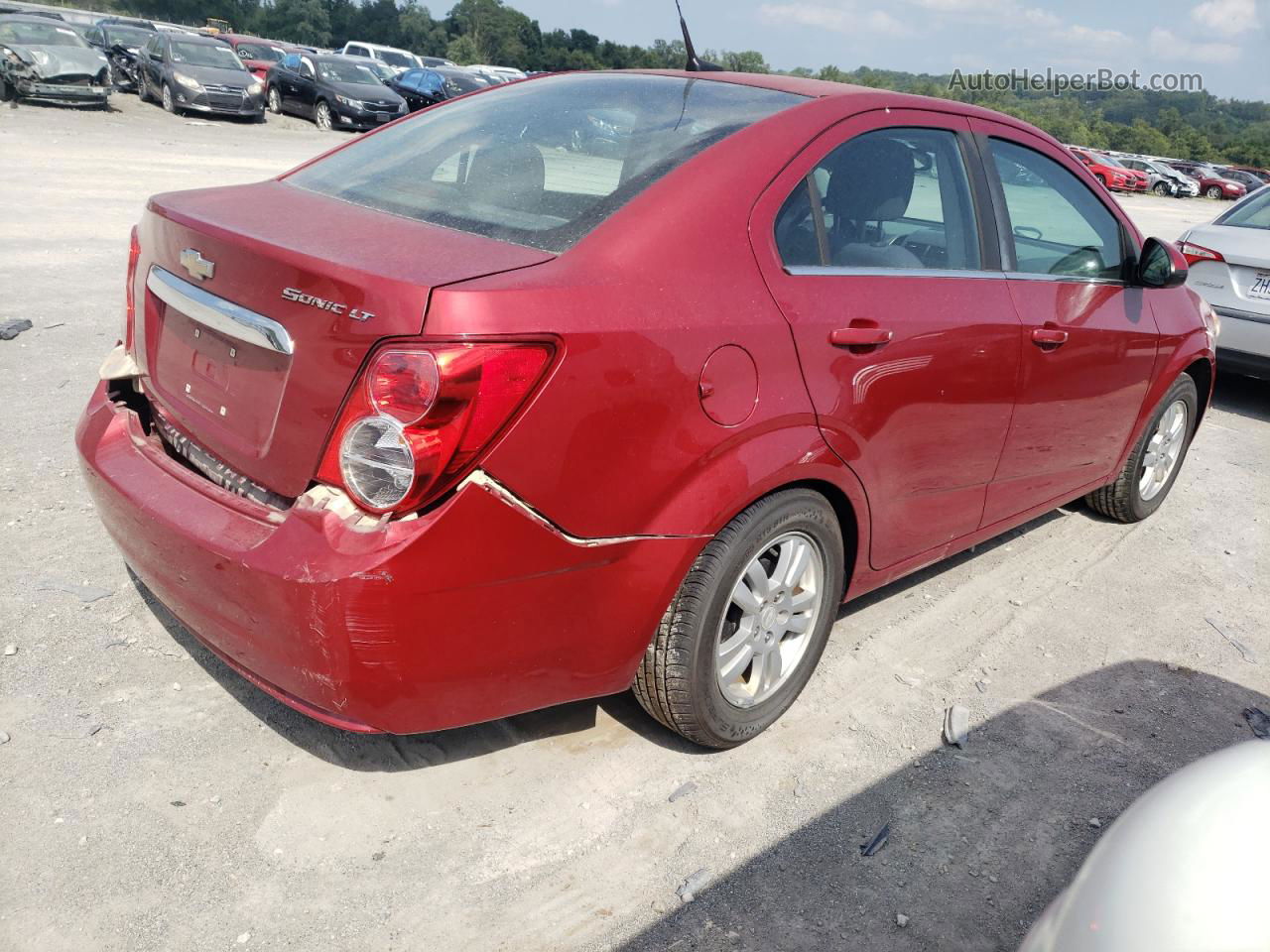 2013 Chevrolet Sonic Lt Red vin: 1G1JC5SH6D4122154