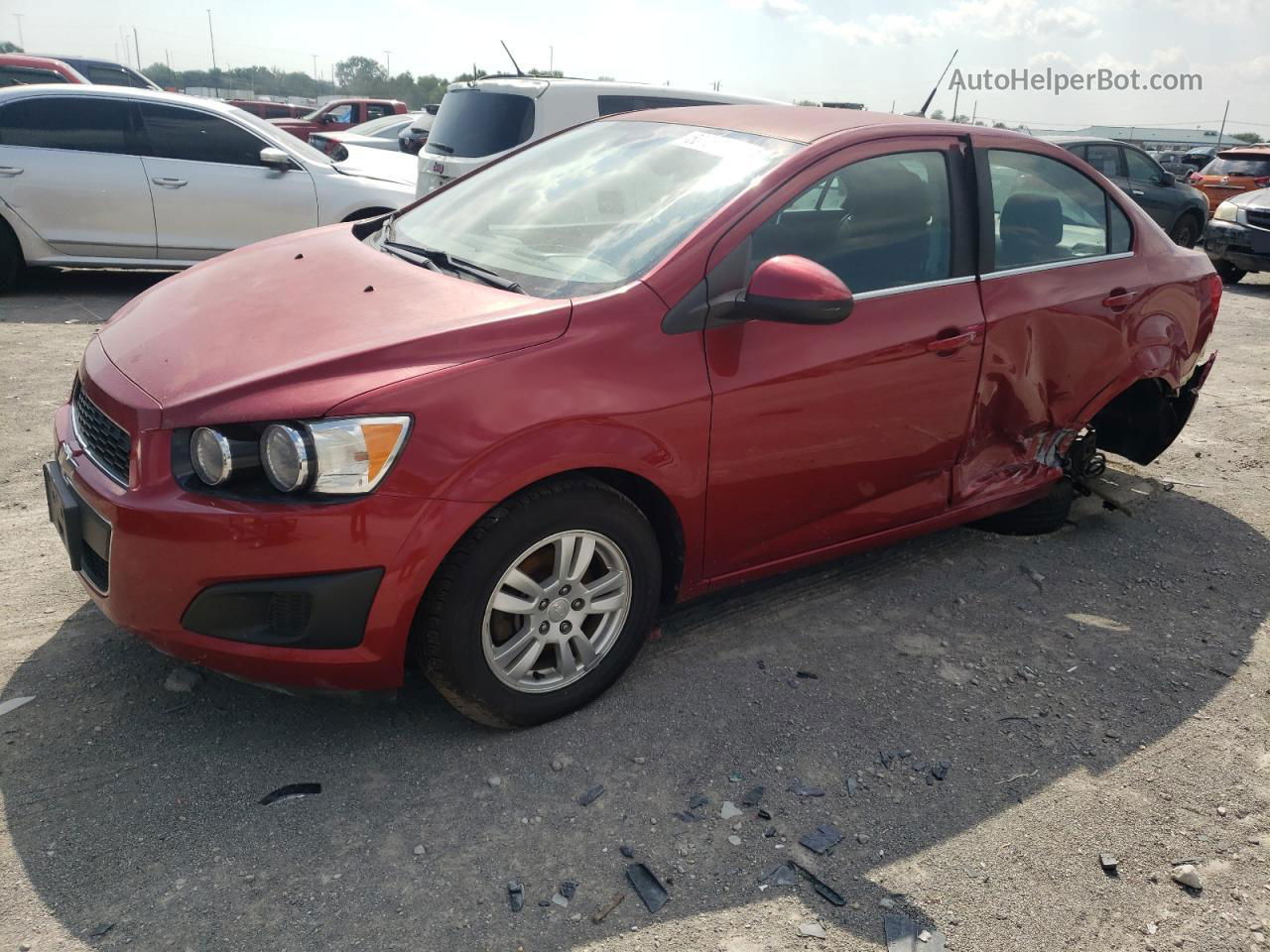 2013 Chevrolet Sonic Lt Red vin: 1G1JC5SH6D4122154