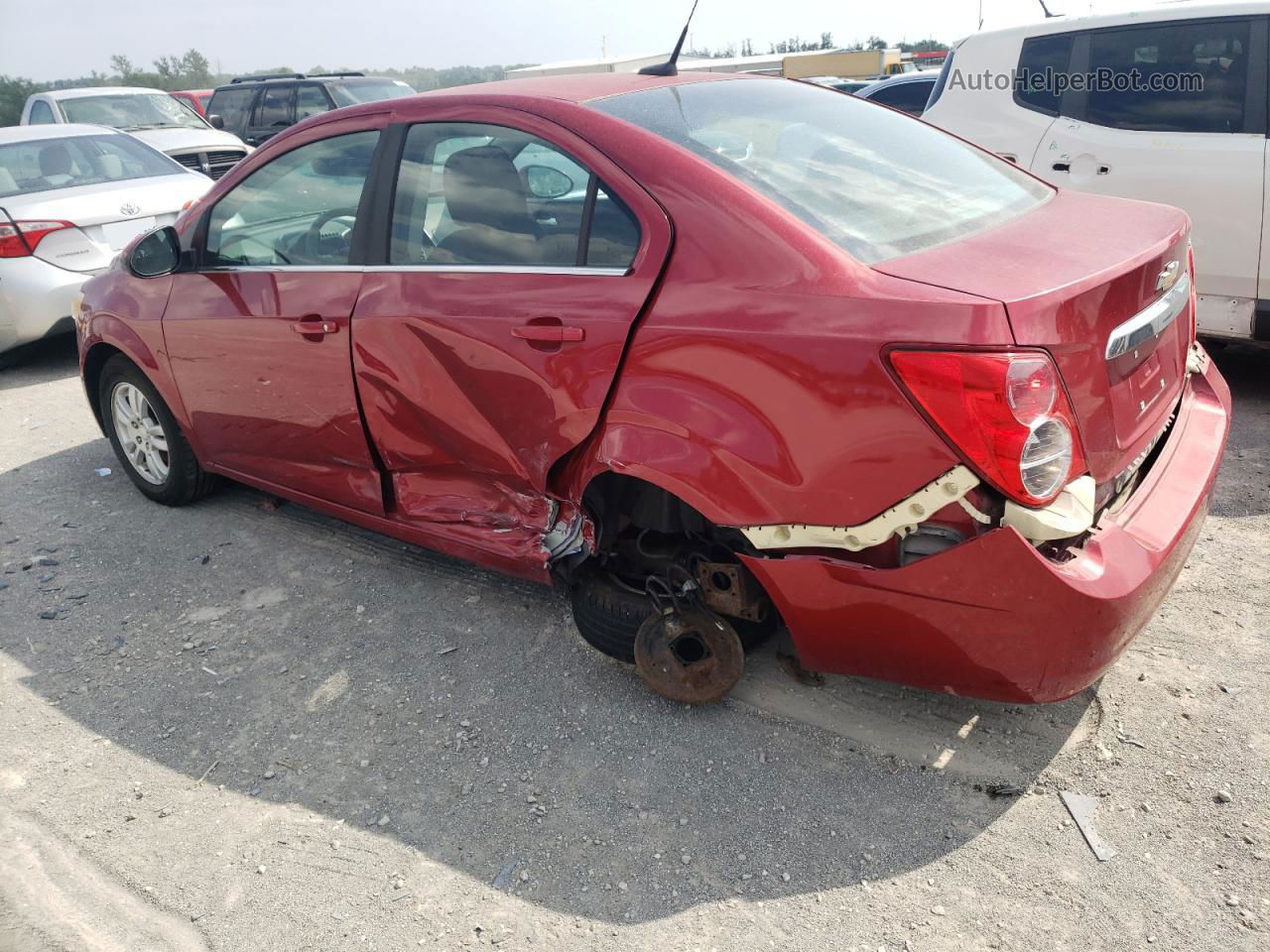 2013 Chevrolet Sonic Lt Red vin: 1G1JC5SH6D4122154