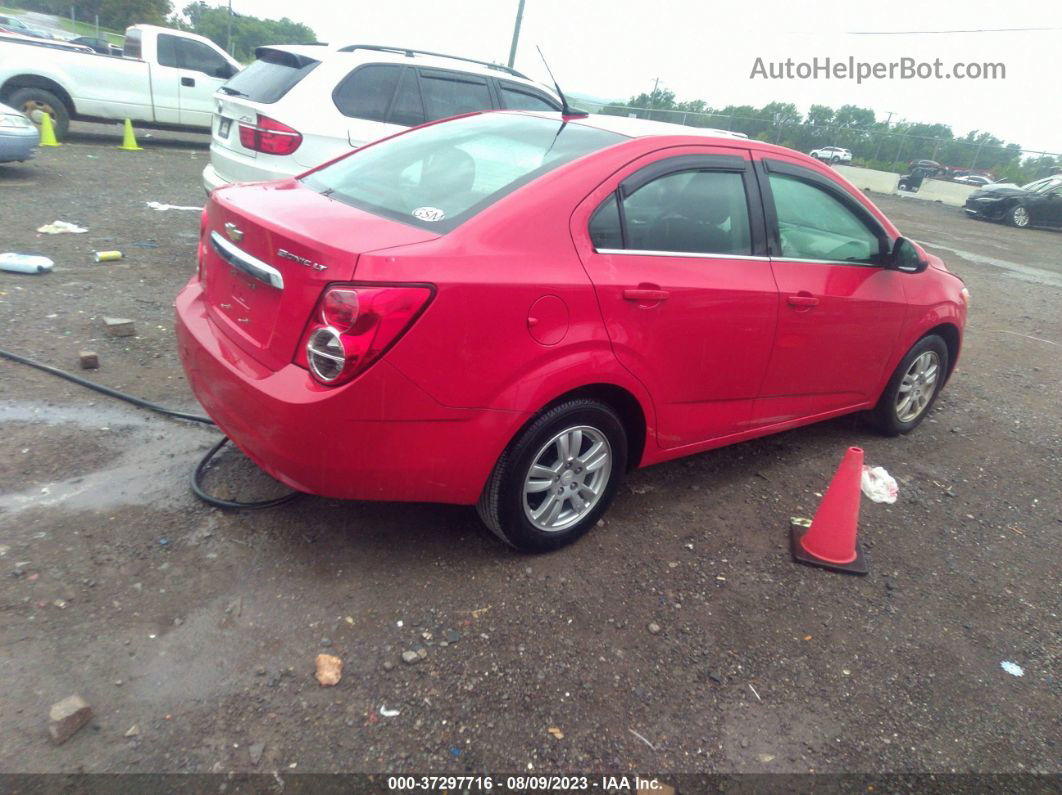 2013 Chevrolet Sonic Lt Red vin: 1G1JC5SH6D4197503