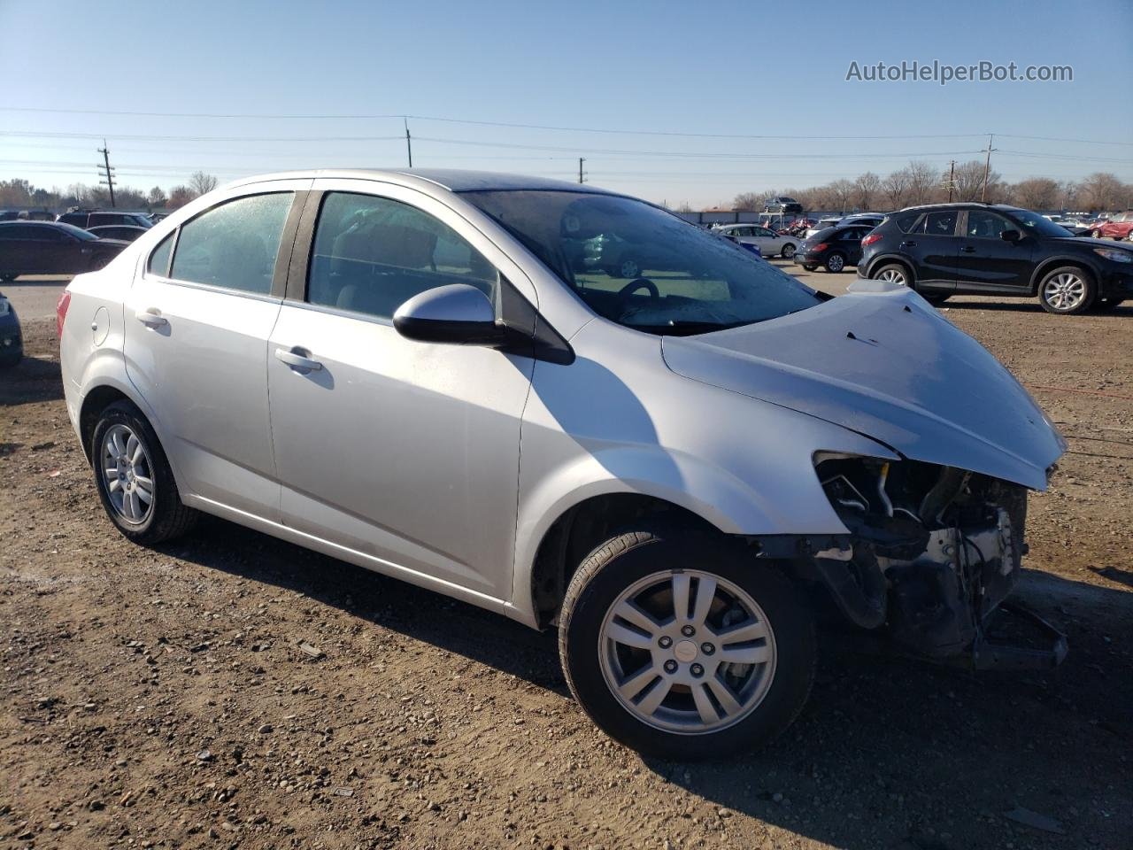 2014 Chevrolet Sonic Lt Silver vin: 1G1JC5SH6E4108384