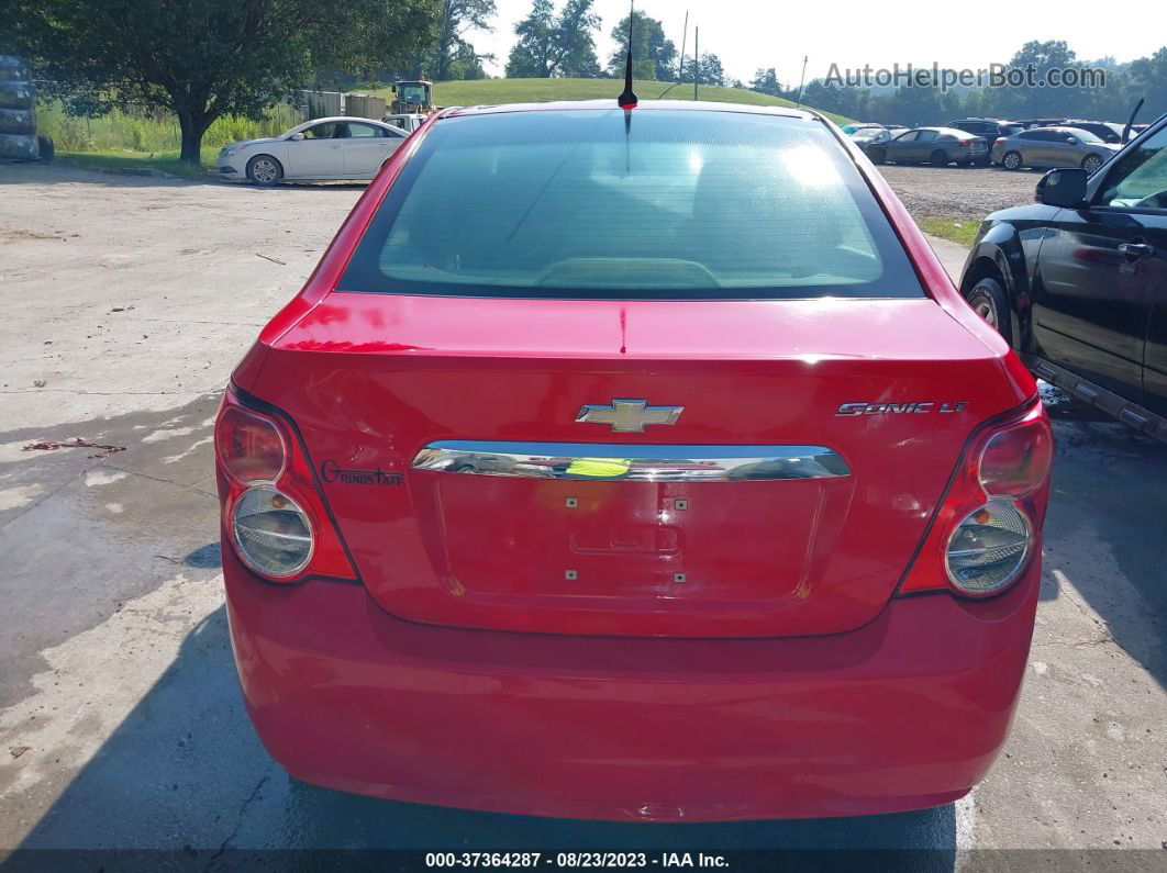 2014 Chevrolet Sonic Lt Red vin: 1G1JC5SH6E4164311