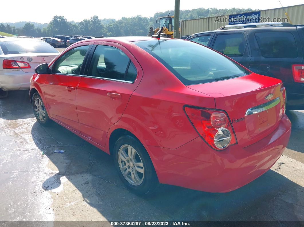 2014 Chevrolet Sonic Lt Red vin: 1G1JC5SH6E4164311