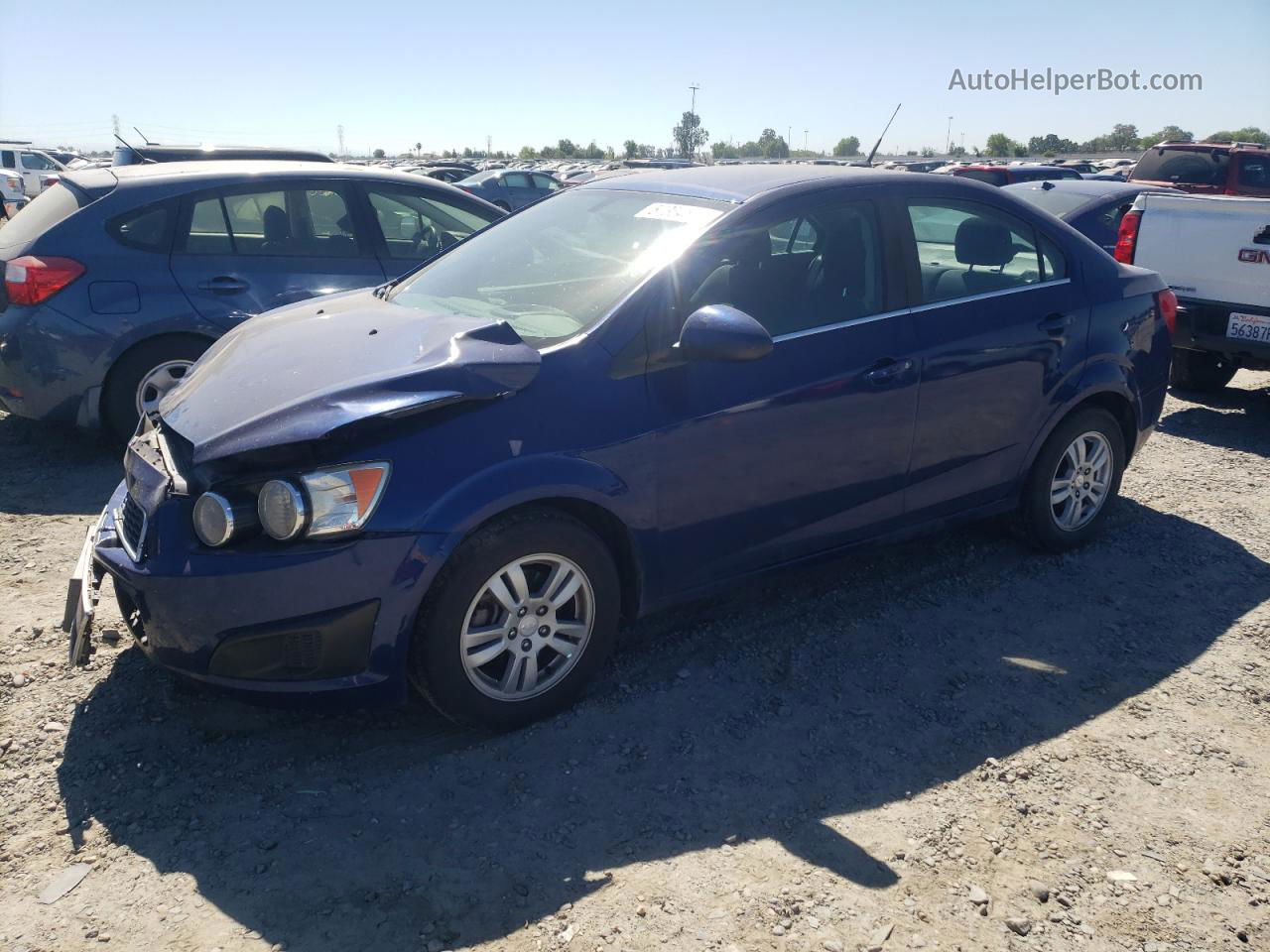 2014 Chevrolet Sonic Lt Blue vin: 1G1JC5SH6E4202300