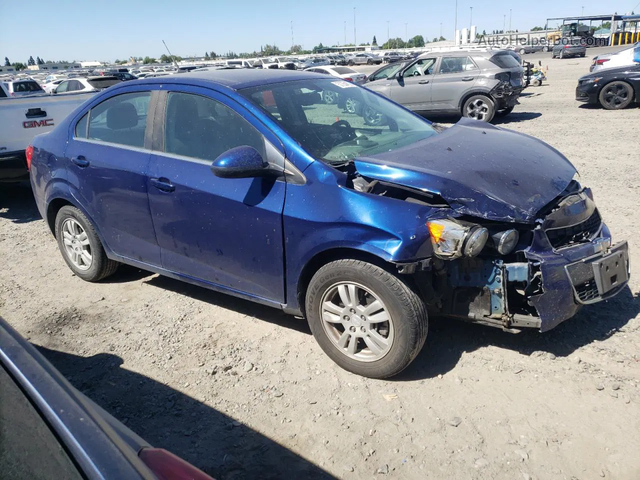 2014 Chevrolet Sonic Lt Blue vin: 1G1JC5SH6E4202300