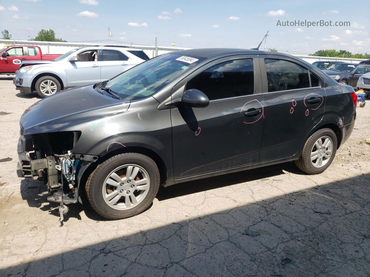 2014 Chevrolet Sonic Lt Серый vin: 1G1JC5SH7E4113335