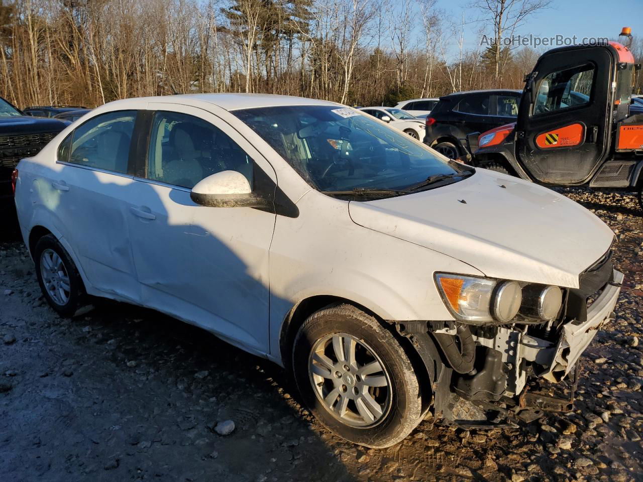 2014 Chevrolet Sonic Lt White vin: 1G1JC5SH7E4184132