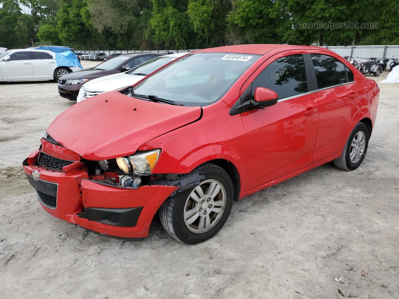 2014 Chevrolet Sonic Lt Red vin: 1G1JC5SH7E4195776