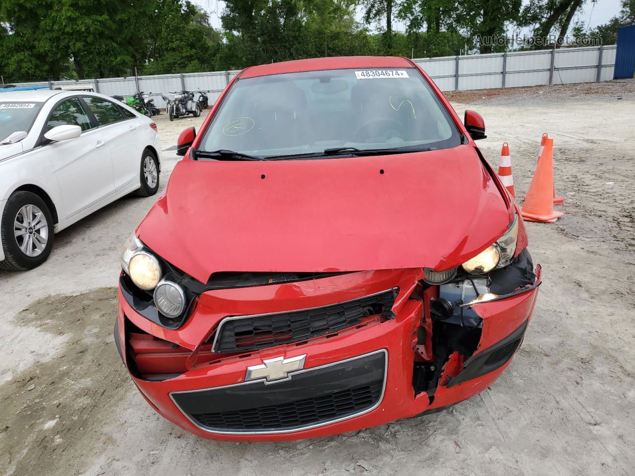 2014 Chevrolet Sonic Lt Red vin: 1G1JC5SH7E4195776