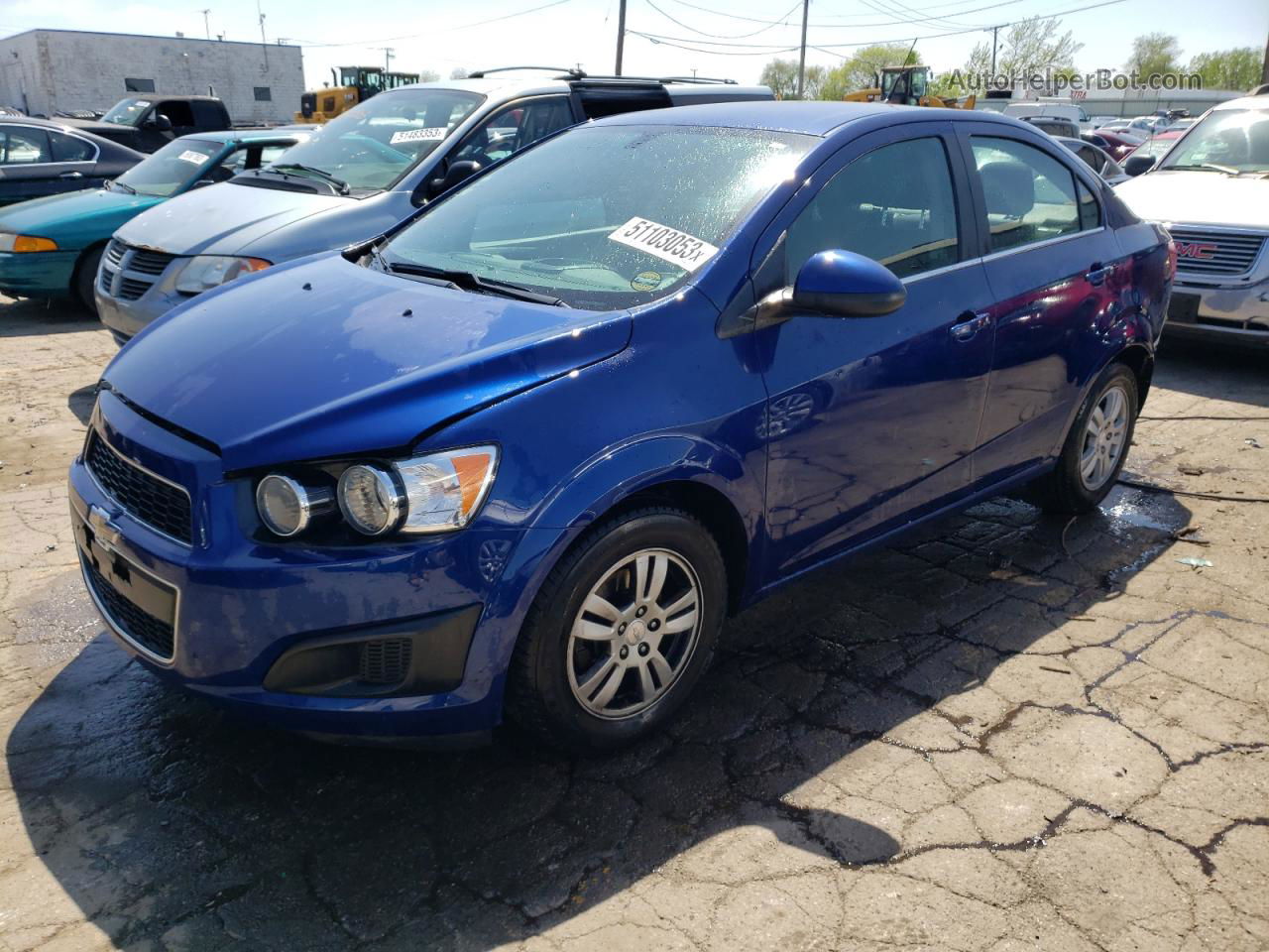 2014 Chevrolet Sonic Lt Синий vin: 1G1JC5SH7E4222426