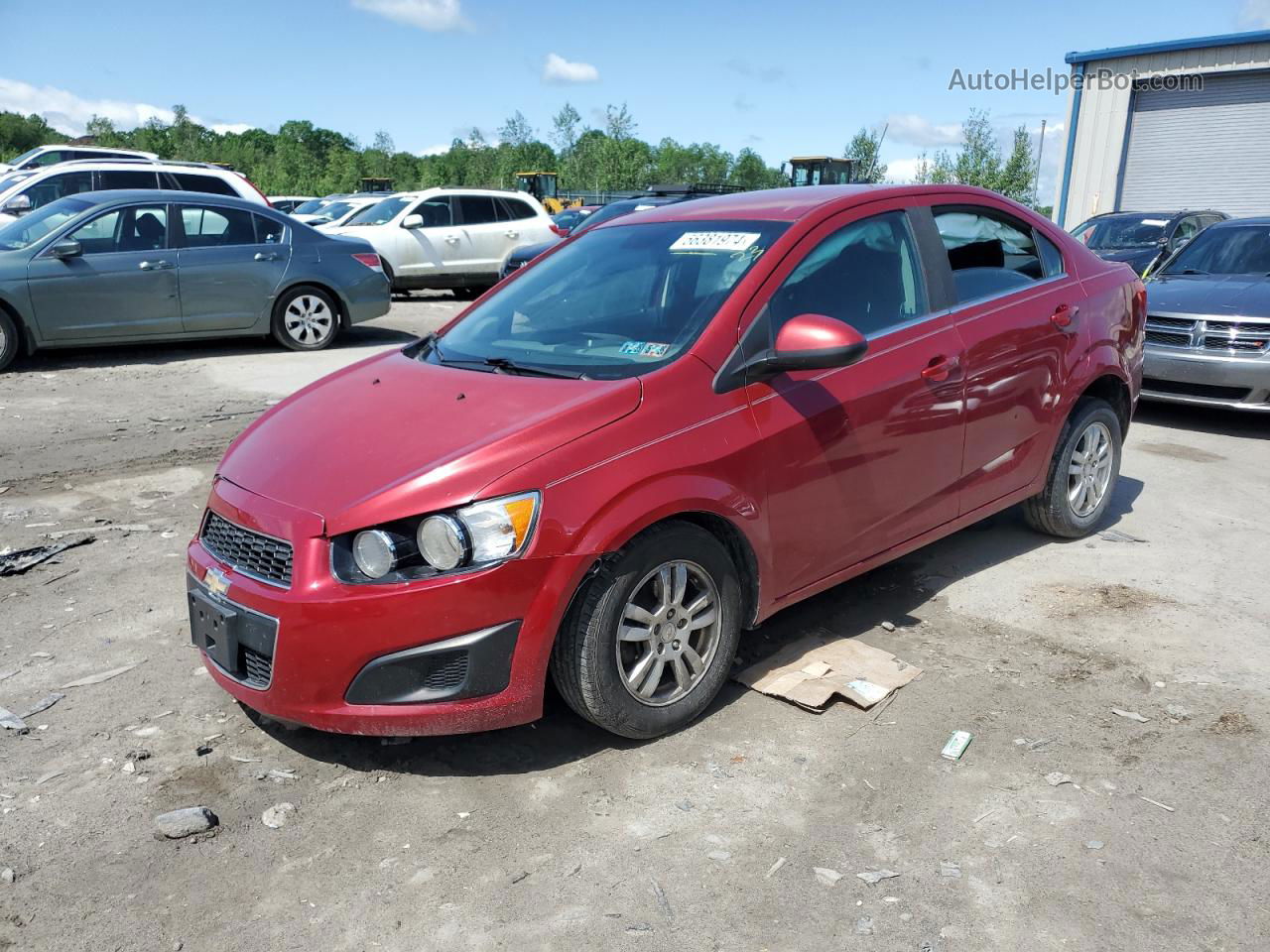 2013 Chevrolet Sonic Lt Red vin: 1G1JC5SH8D4143216