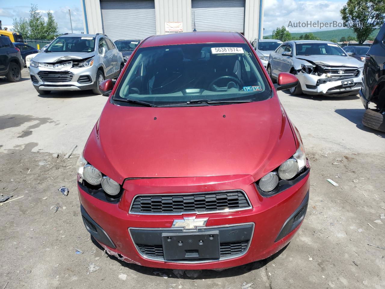 2013 Chevrolet Sonic Lt Красный vin: 1G1JC5SH8D4143216