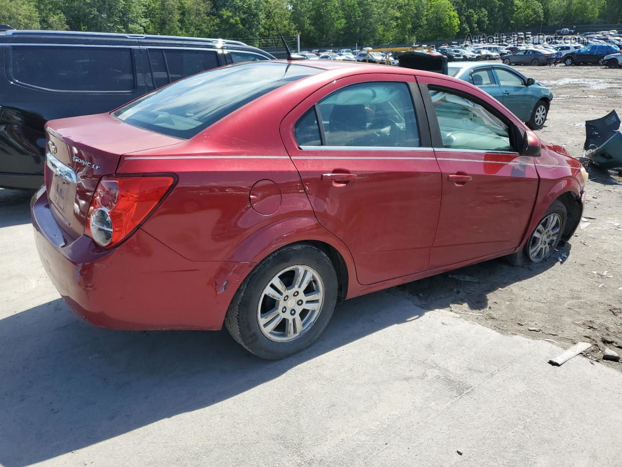 2013 Chevrolet Sonic Lt Red vin: 1G1JC5SH8D4143216