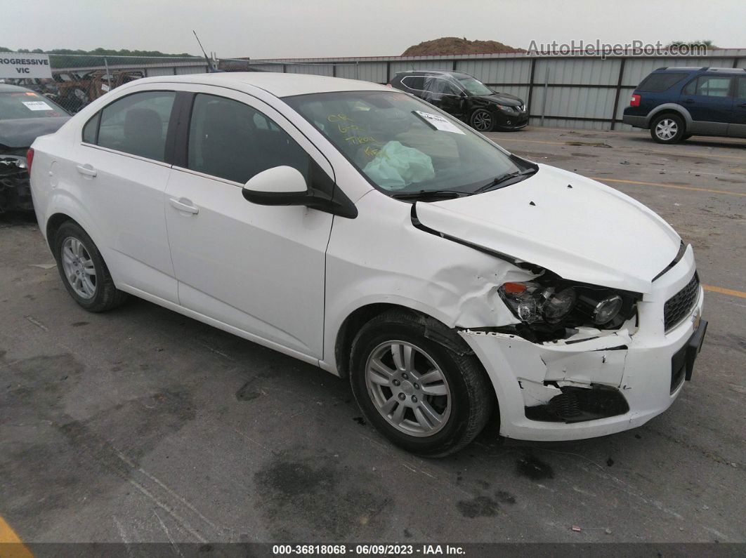 2013 Chevrolet Sonic Lt White vin: 1G1JC5SH8D4158721