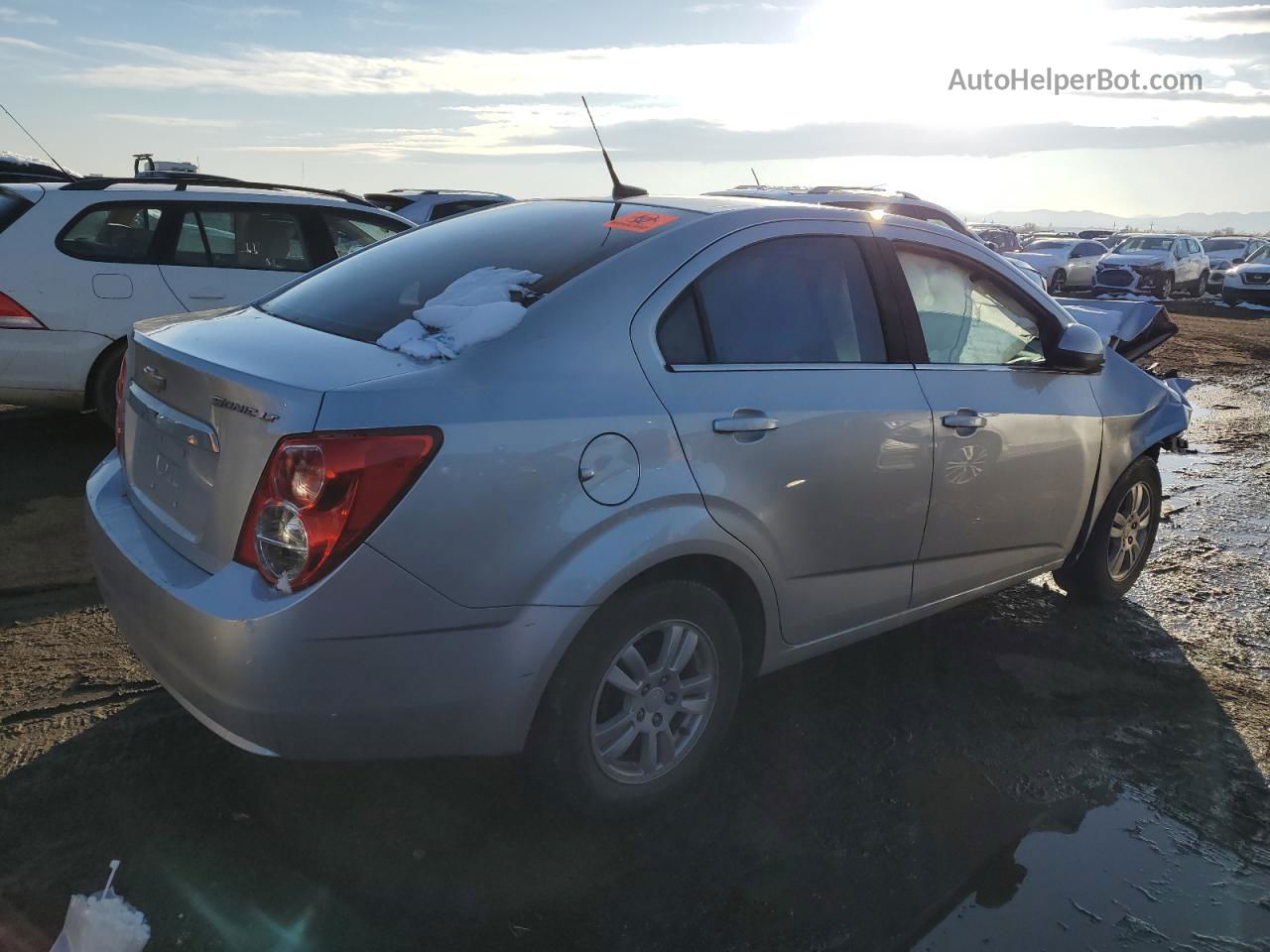 2013 Chevrolet Sonic Lt Silver vin: 1G1JC5SH8D4212017