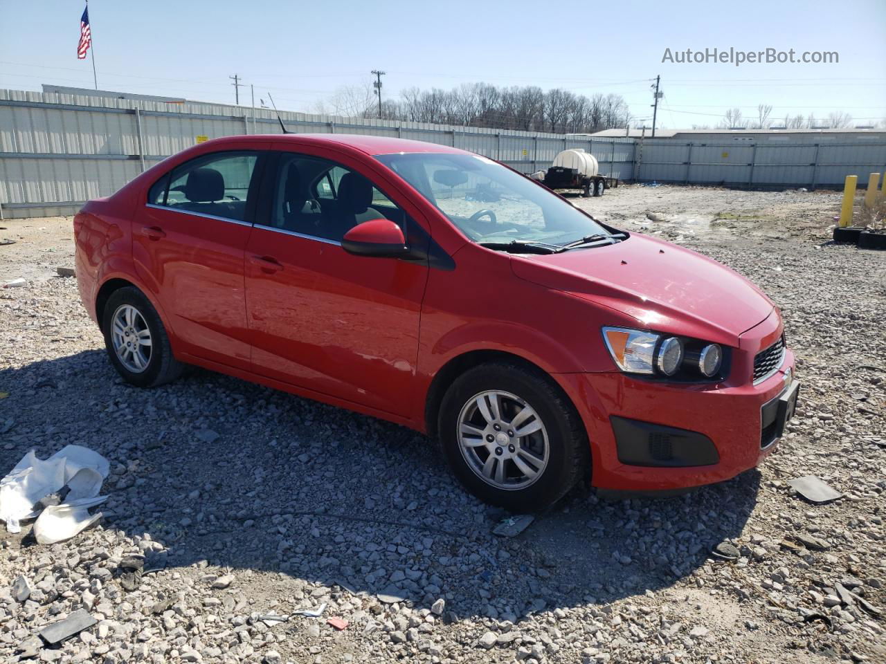 2013 Chevrolet Sonic Lt Red vin: 1G1JC5SH8D4228704