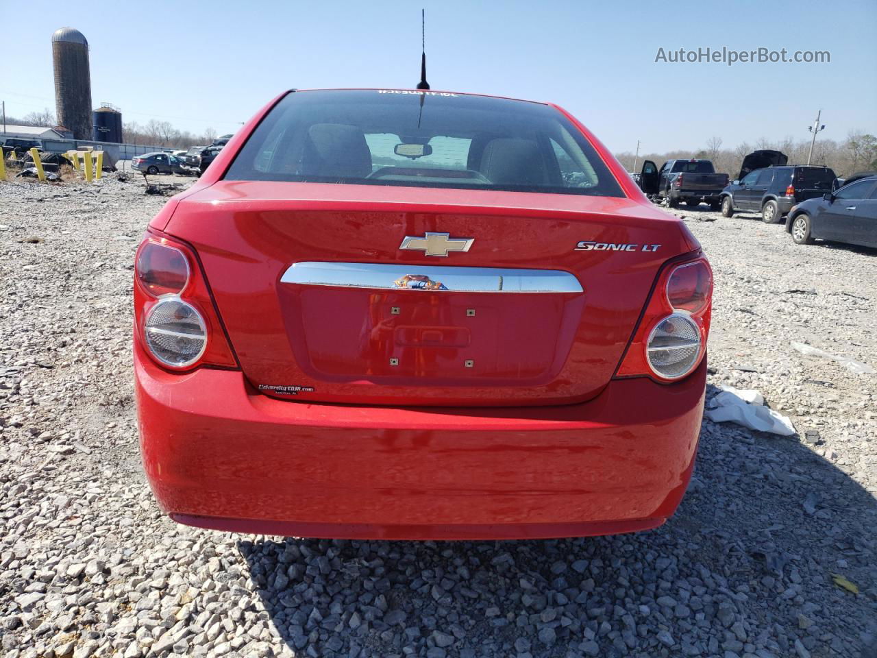 2013 Chevrolet Sonic Lt Red vin: 1G1JC5SH8D4228704