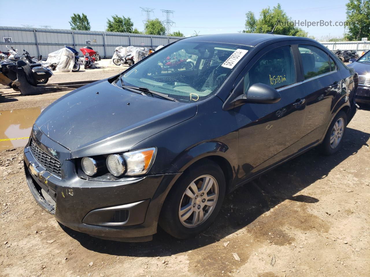 2014 Chevrolet Sonic Lt Gray vin: 1G1JC5SH8E4160096