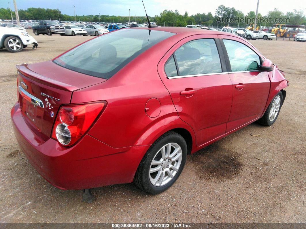 2013 Chevrolet Sonic Lt Red vin: 1G1JC5SH9D4222023