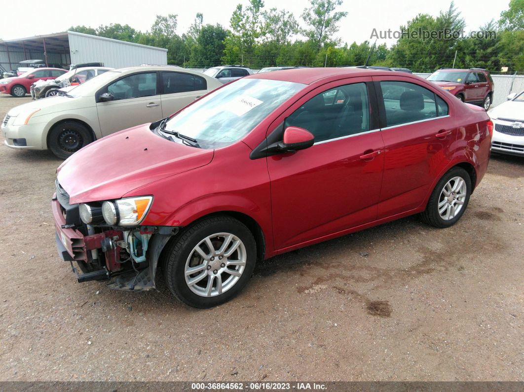 2013 Chevrolet Sonic Lt Red vin: 1G1JC5SH9D4222023