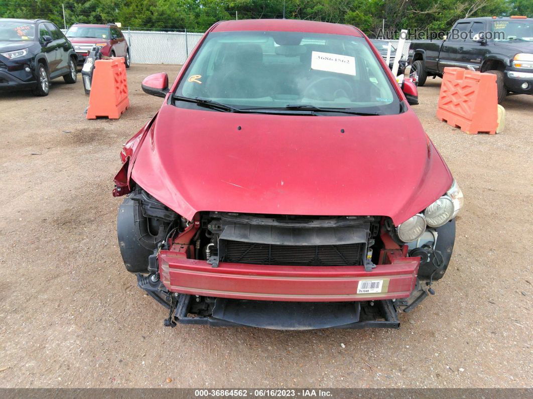 2013 Chevrolet Sonic Lt Red vin: 1G1JC5SH9D4222023