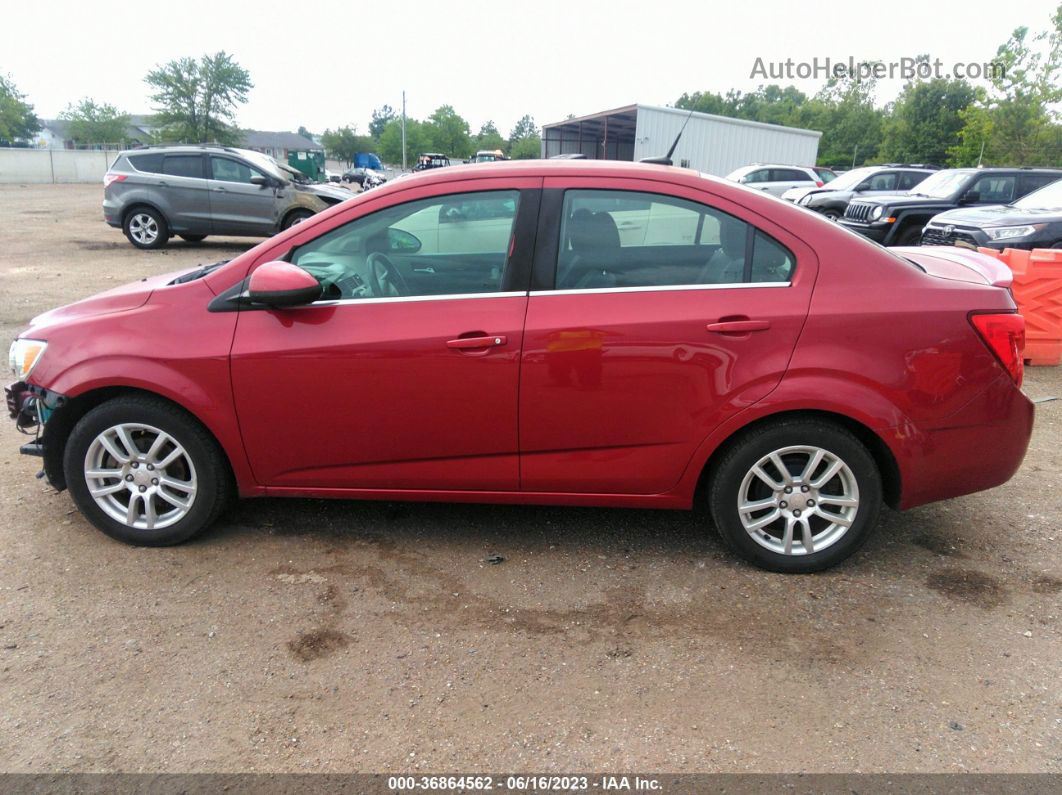 2013 Chevrolet Sonic Lt Red vin: 1G1JC5SH9D4222023