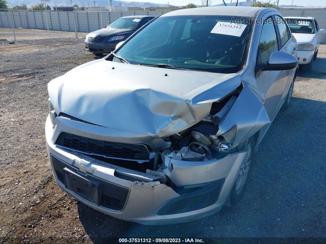 2014 Chevrolet Sonic Lt Silver vin: 1G1JC5SH9E4109111