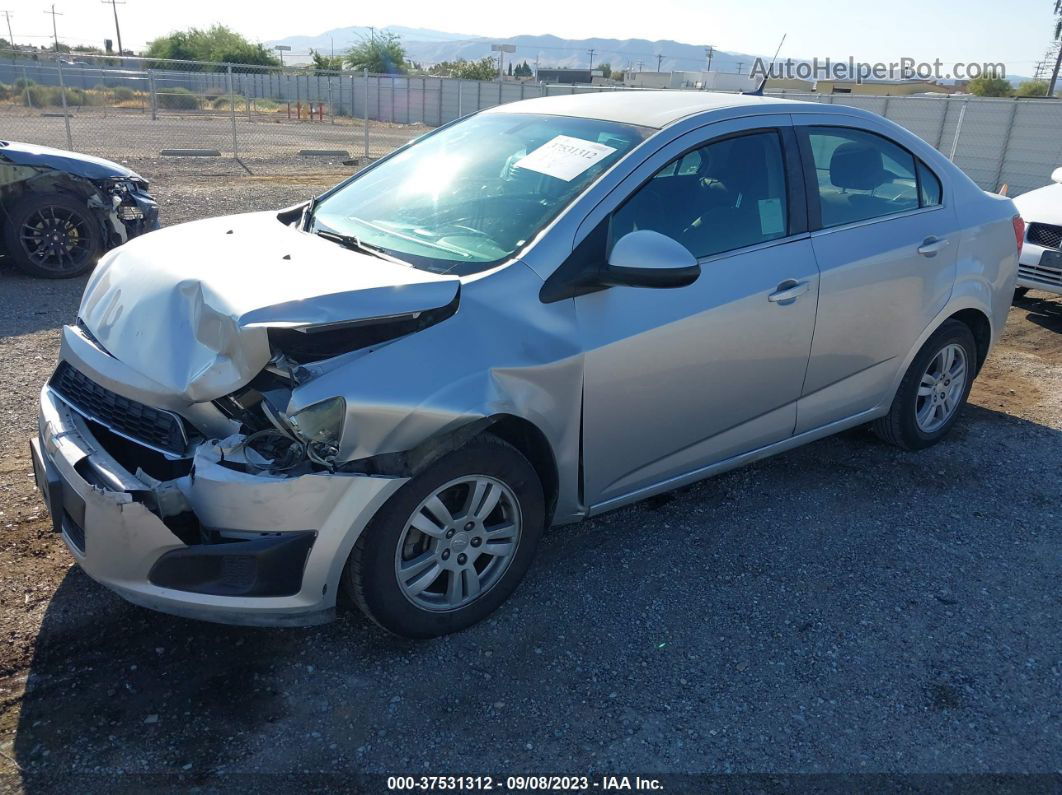 2014 Chevrolet Sonic Lt Silver vin: 1G1JC5SH9E4109111