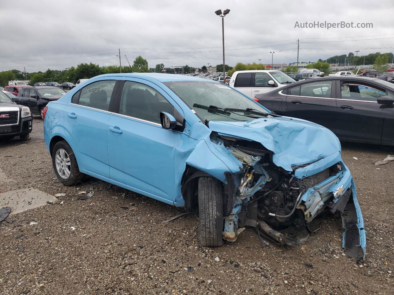 2014 Chevrolet Sonic Lt Синий vin: 1G1JC5SH9E4183063