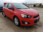 2013 Chevrolet Sonic Lt Red vin: 1G1JC5SHXD4119239