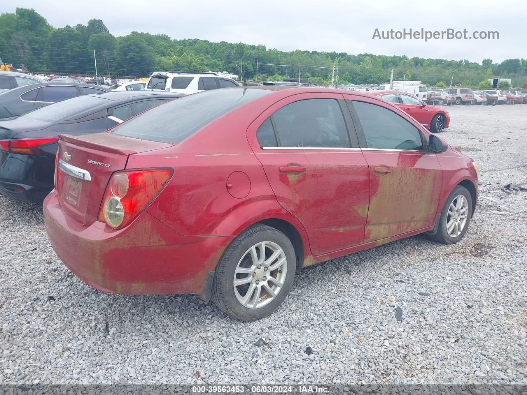 2013 Chevrolet Sonic Lt Auto Red vin: 1G1JC5SHXD4143203