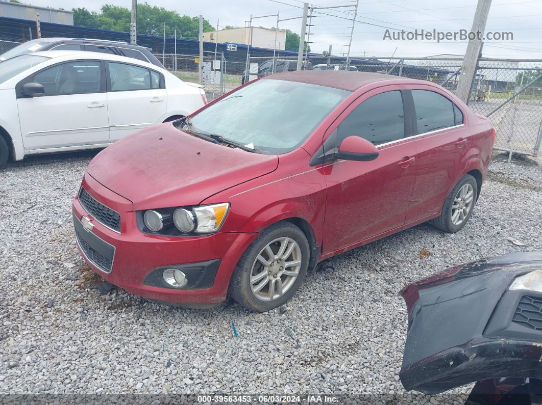 2013 Chevrolet Sonic Lt Auto Red vin: 1G1JC5SHXD4143203