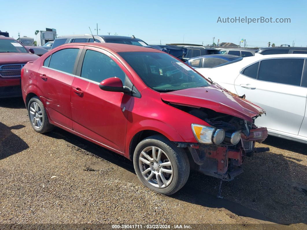 2013 Chevrolet Sonic Lt Auto Red vin: 1G1JC5SHXD4205506