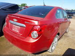 2013 Chevrolet Sonic Lt Auto Red vin: 1G1JC5SHXD4205506