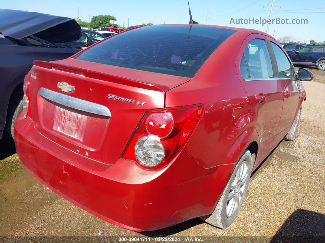 2013 Chevrolet Sonic Lt Auto Red vin: 1G1JC5SHXD4205506