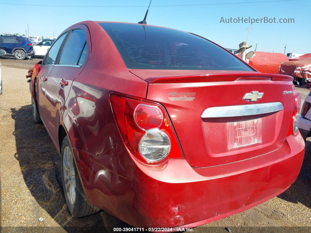 2013 Chevrolet Sonic Lt Auto Red vin: 1G1JC5SHXD4205506