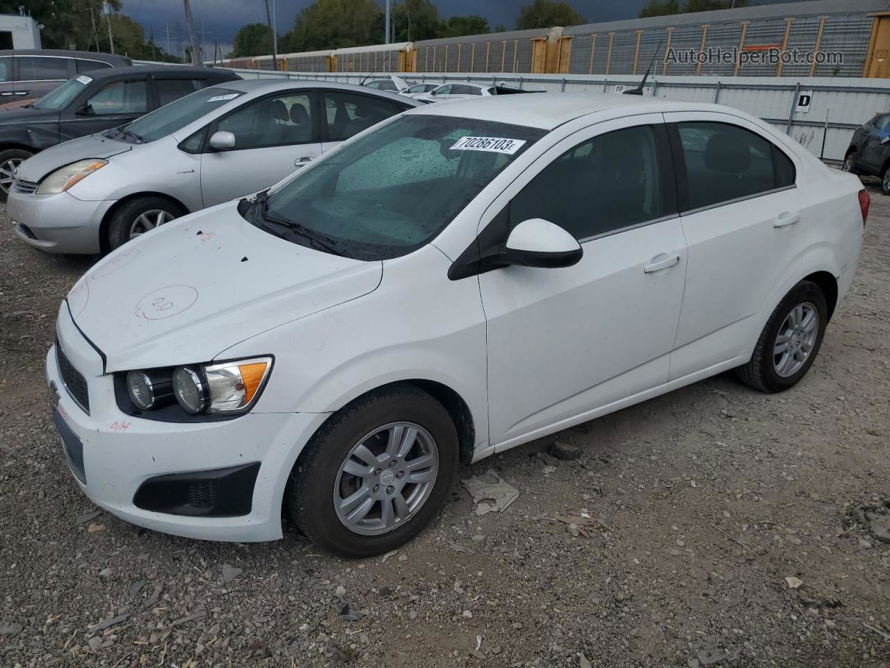 2013 Chevrolet Sonic Lt White vin: 1G1JC5SHXD4254642