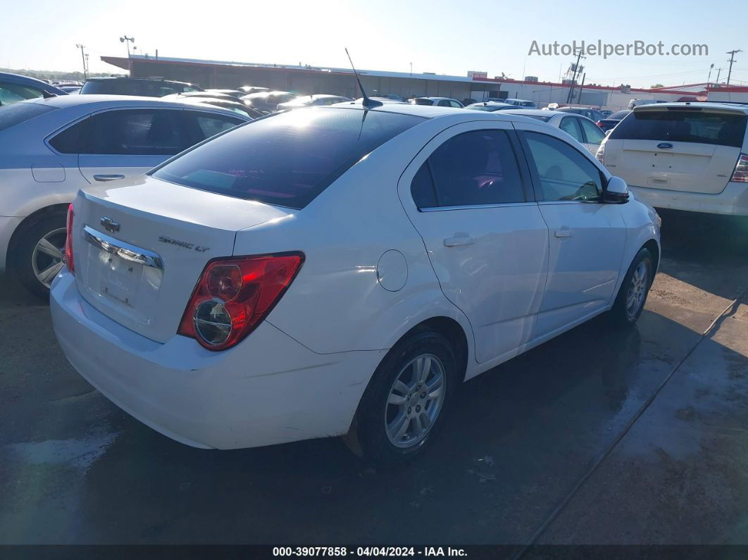 2013 Chevrolet Sonic Lt Auto White vin: 1G1JC5SHXD4256908