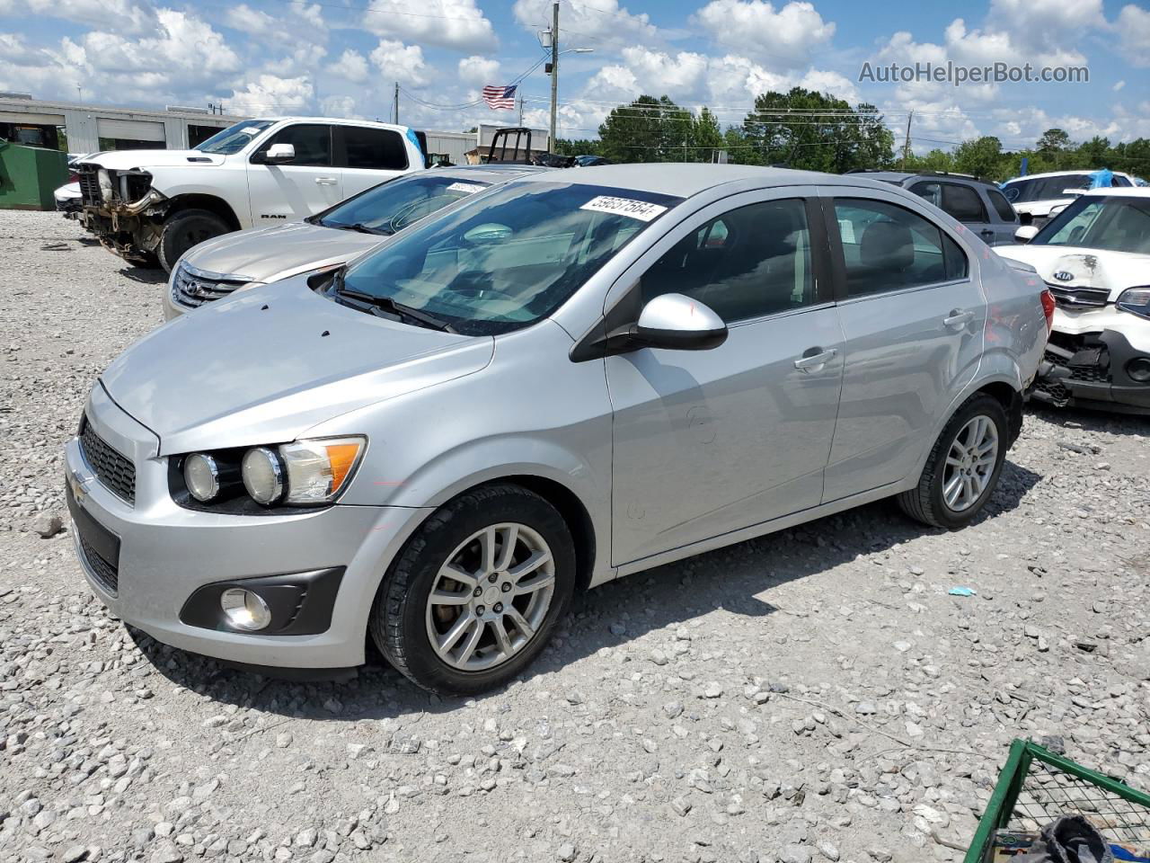 2014 Chevrolet Sonic Lt Серебряный vin: 1G1JC5SHXE4132381