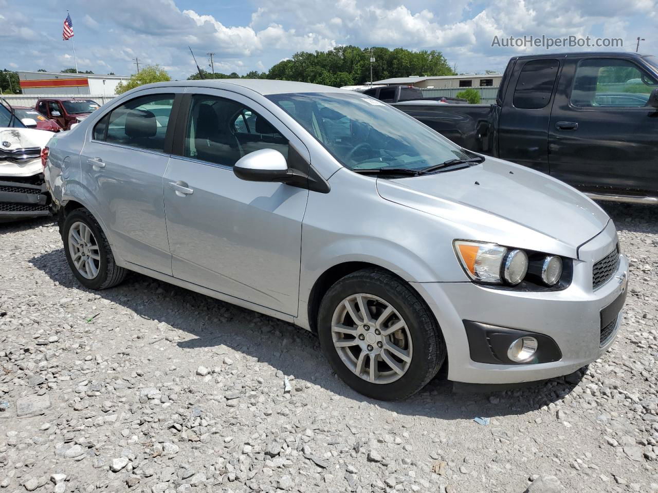 2014 Chevrolet Sonic Lt Silver vin: 1G1JC5SHXE4132381