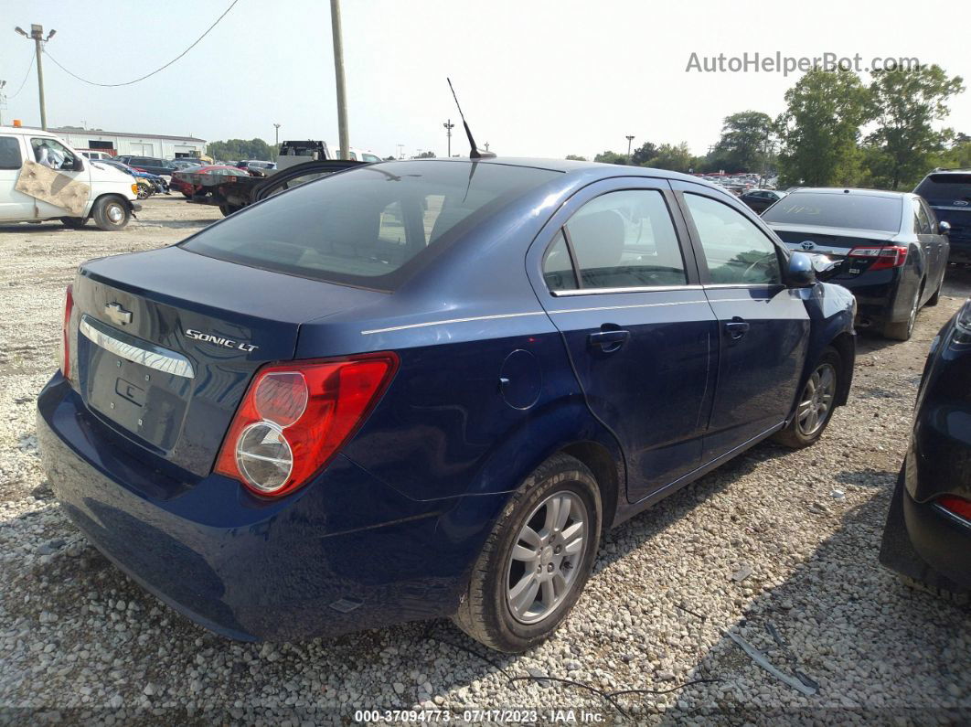 2014 Chevrolet Sonic Lt Auto Blue vin: 1G1JC5SHXE4194427