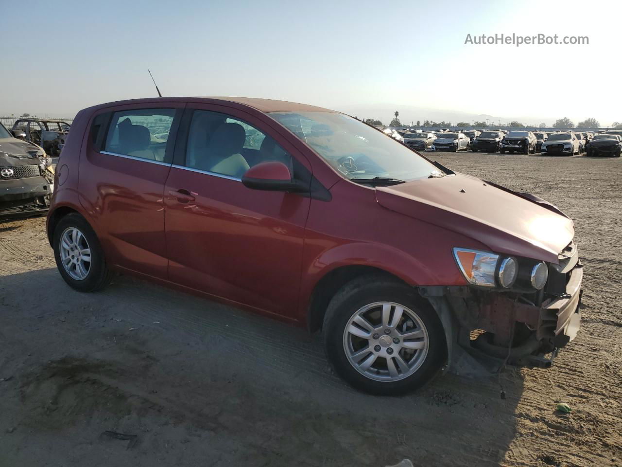 2013 Chevrolet Sonic Lt Бордовый vin: 1G1JC6SB0D4166930