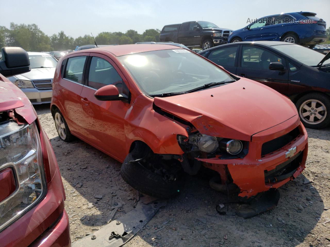 2013 Chevrolet Sonic Lt Orange vin: 1G1JC6SB1D4160604