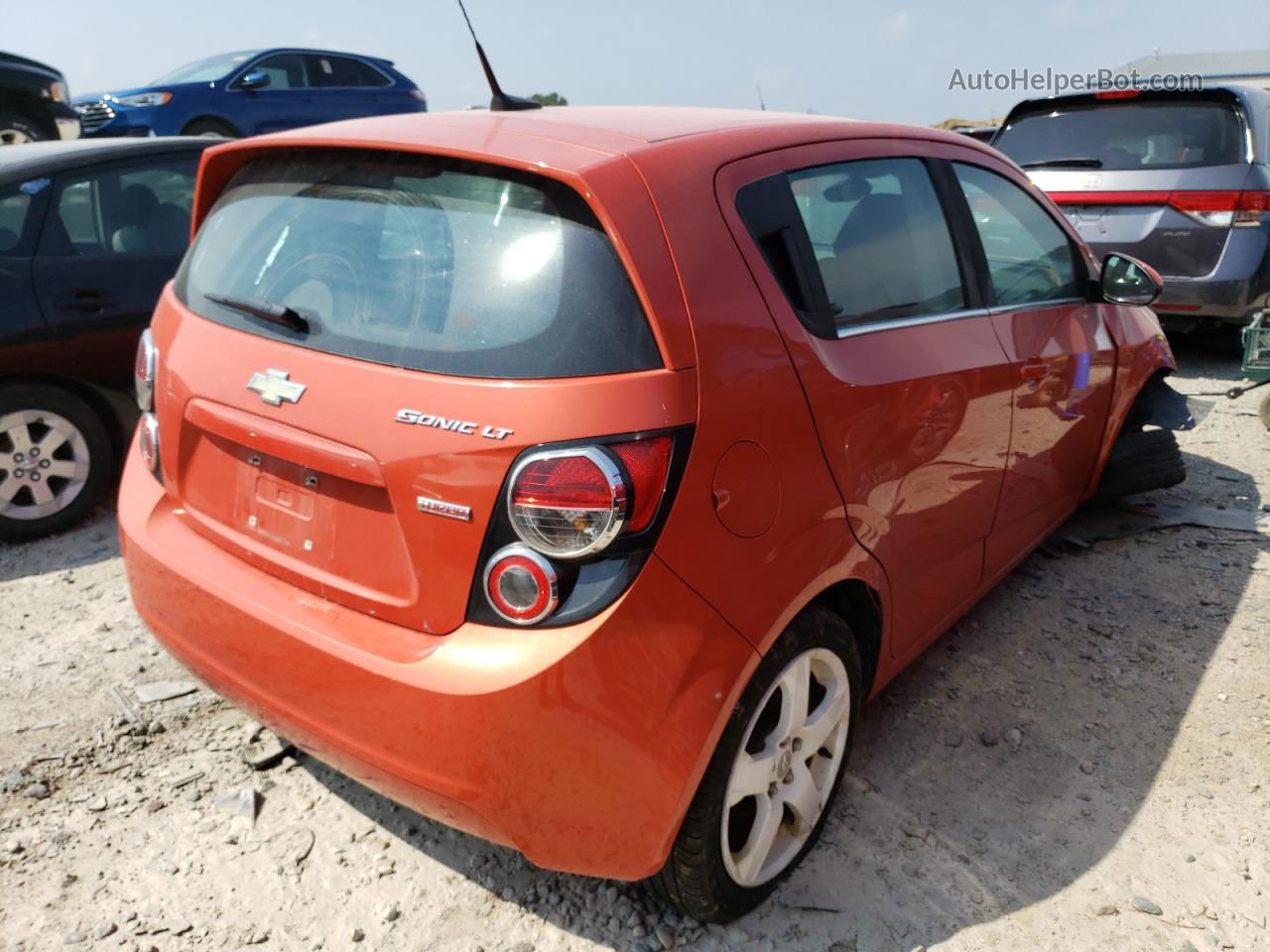 2013 Chevrolet Sonic Lt Orange vin: 1G1JC6SB1D4160604