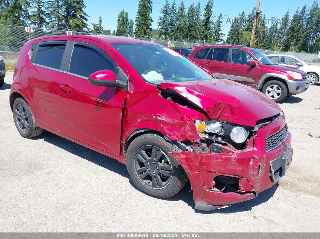 2013 Chevrolet Sonic Lt Auto Red vin: 1G1JC6SB8D4163838