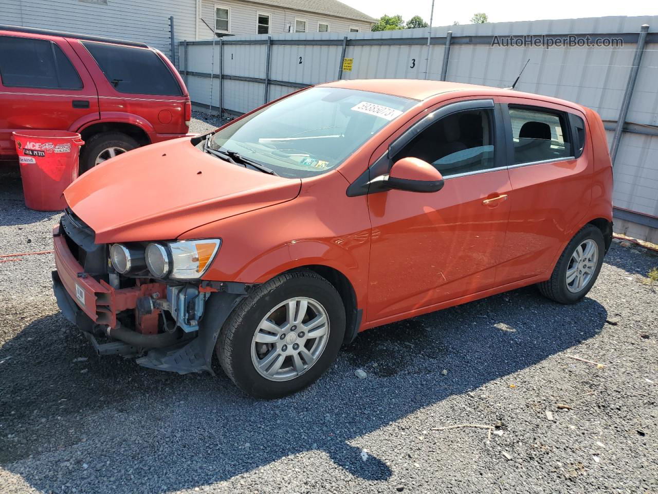 2013 Chevrolet Sonic Lt Orange vin: 1G1JC6SBXD4128248