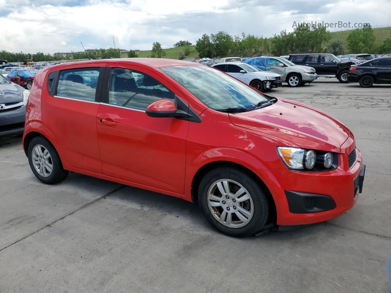 2013 Chevrolet Sonic Lt Red vin: 1G1JC6SG0D4211750