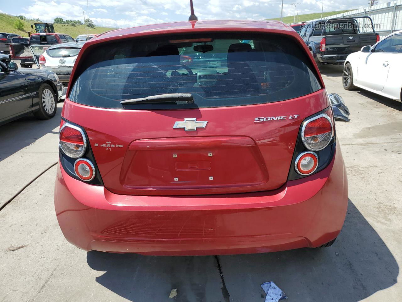 2014 Chevrolet Sonic Lt Red vin: 1G1JC6SG1E4202590