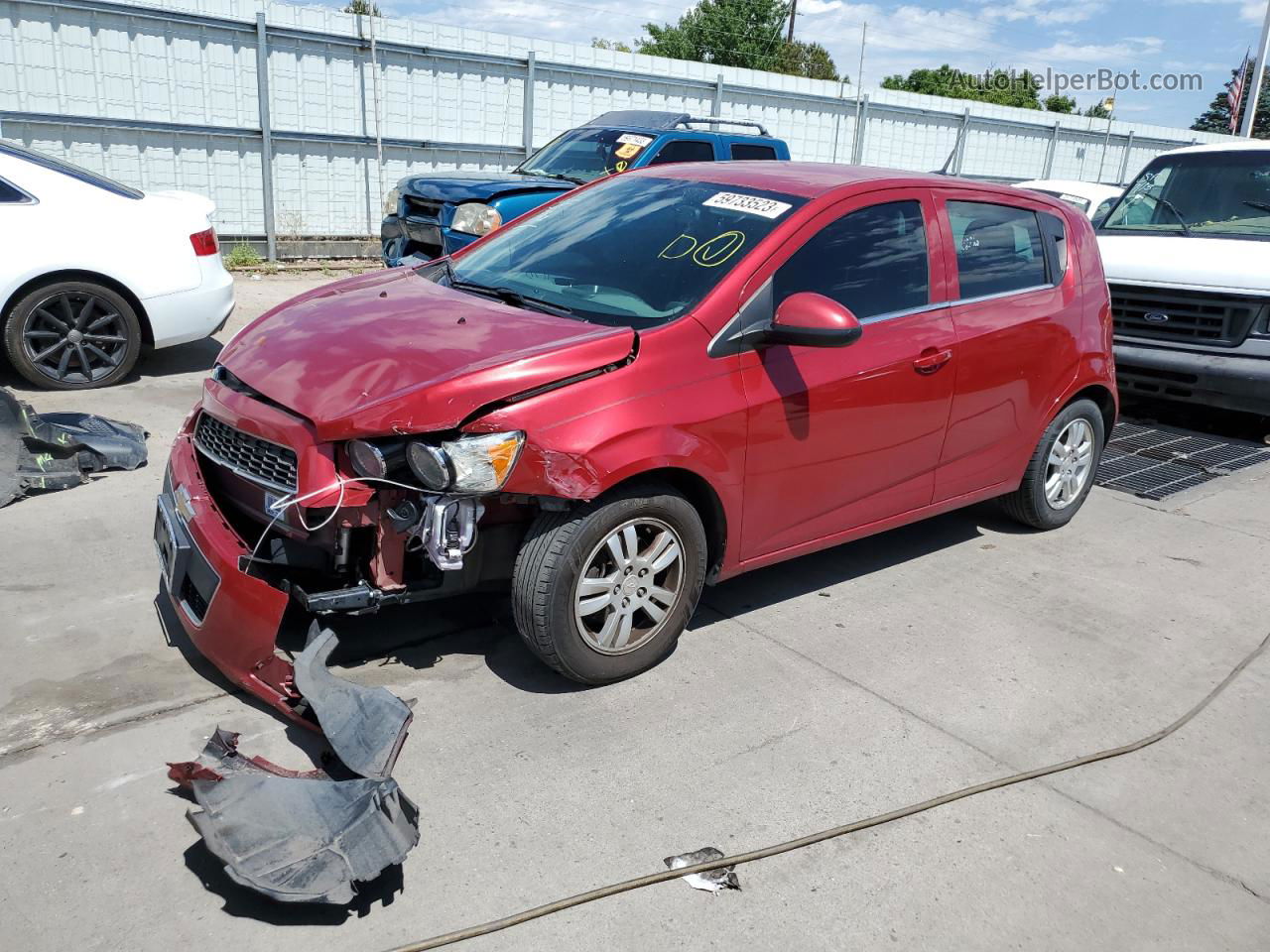 2014 Chevrolet Sonic Lt Red vin: 1G1JC6SG1E4202590