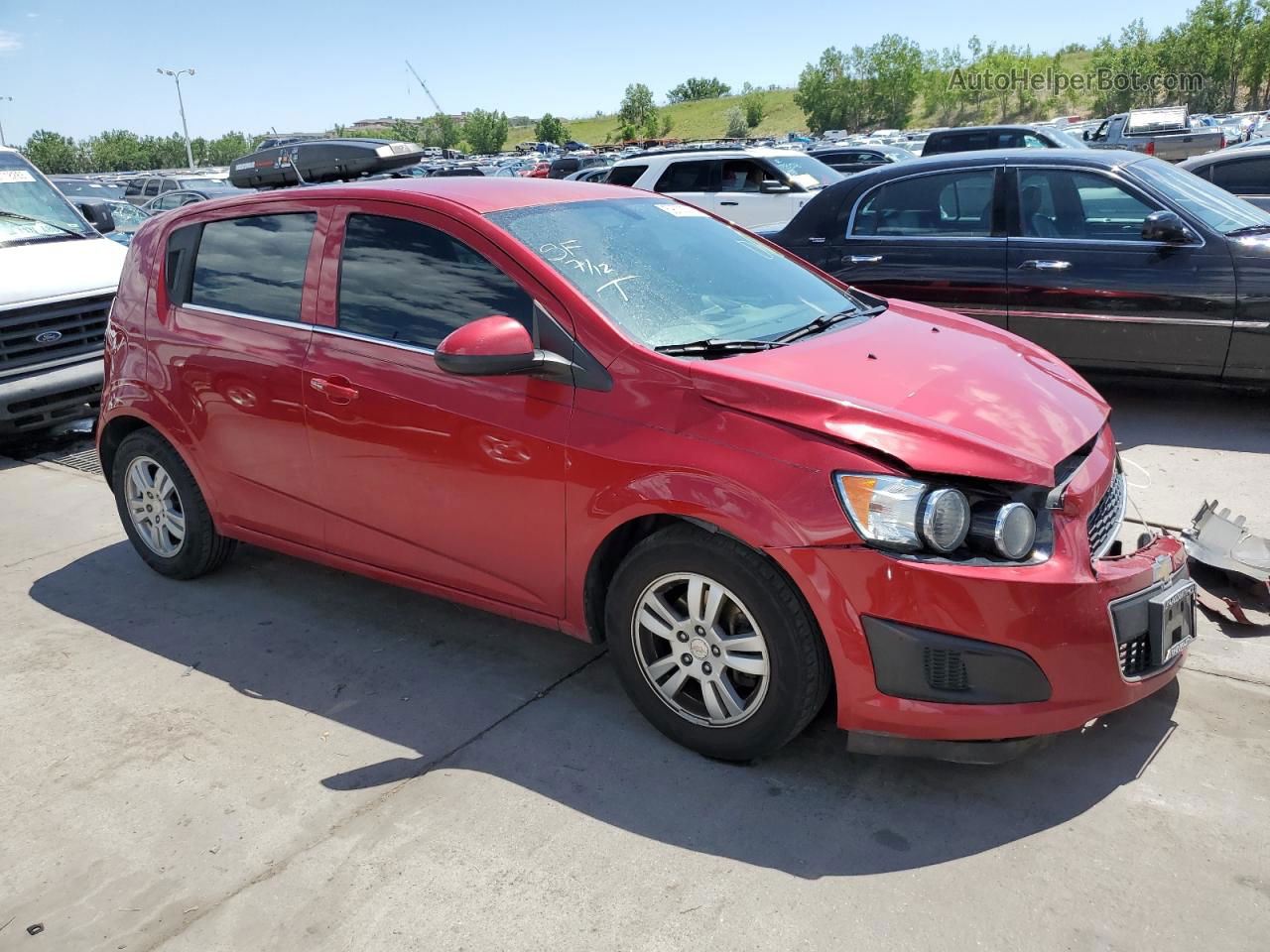 2014 Chevrolet Sonic Lt Red vin: 1G1JC6SG1E4202590